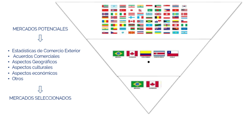 Esquema de definición de un mercado de exportación