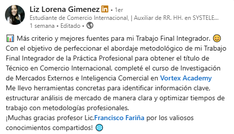 Testimonio capacitación