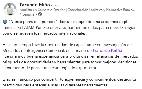 Testimonio capacitación